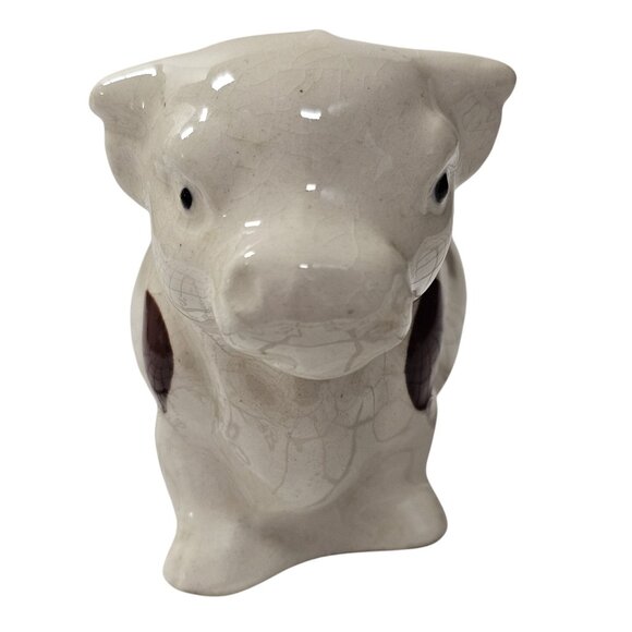 Vintage Ceramic Cow Toothpick Holder White With Brown Spots Made In Japan - Picture 2 of 7